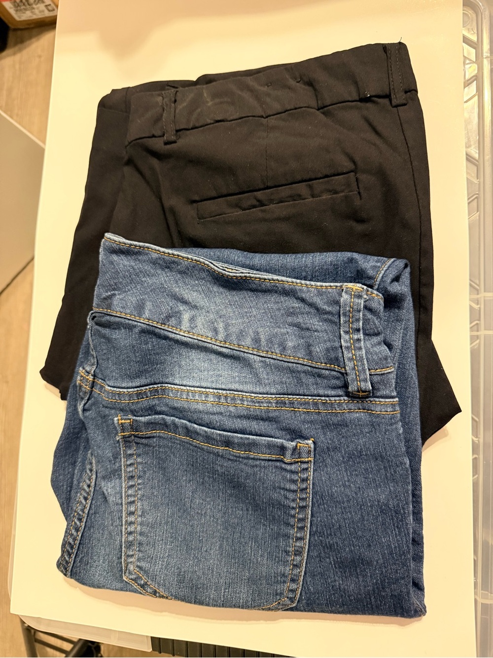 torrid jeans and black dress pants
